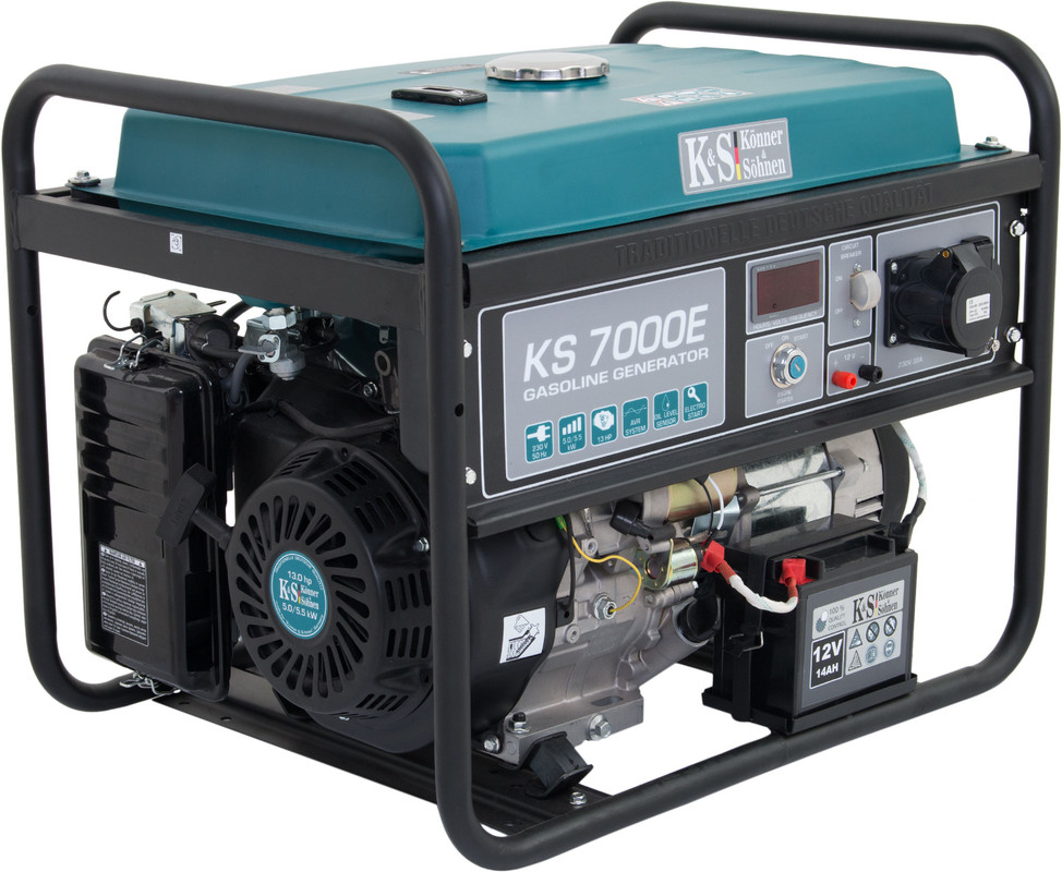 Генератор бензиновий KONNER&SOHNEN 1 фаза (220В), 5кВт, (KS7000Eг)